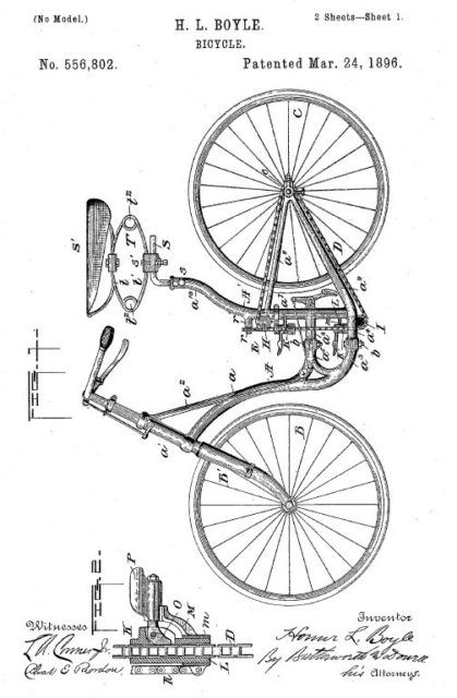 1896 Bicycle Patent 556,802 - PICRYL - Public Domain Media Search ...