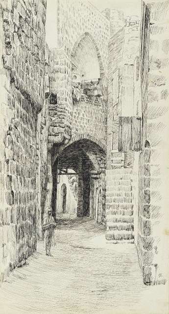 Brooklyn Museum A Street in Jaffa James Tissot PICRYL