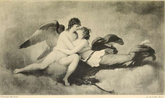 M.ROGISLER, Pair of romantic drawings, 1874, pencil on p…