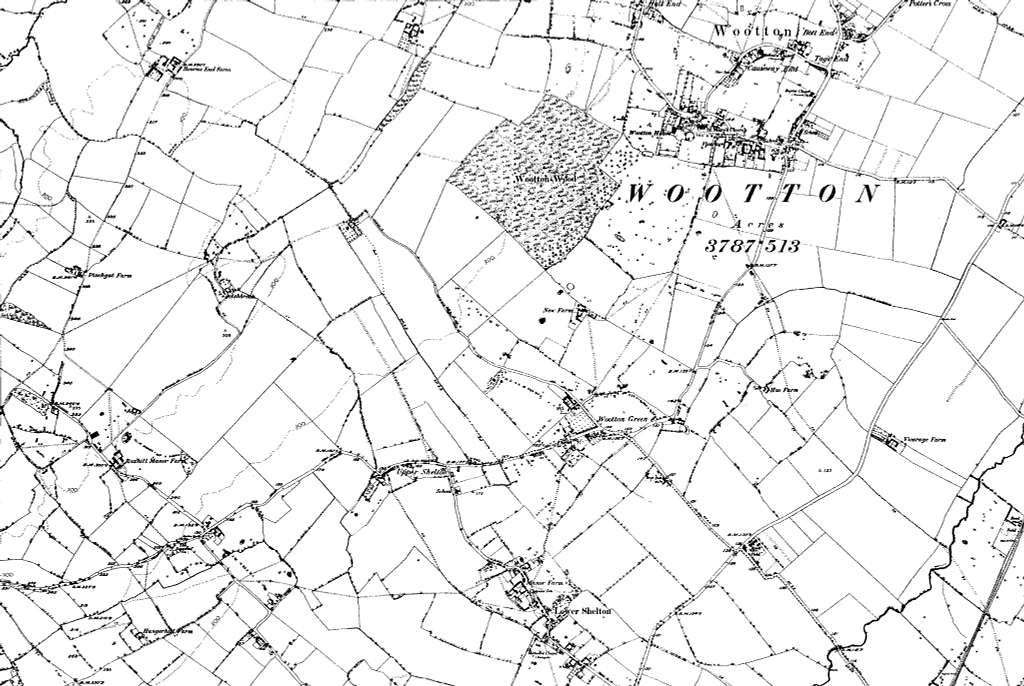 Map of Bedfordshire OS Map name 016-SW, Ordnance Survey, 1885-1896 ...