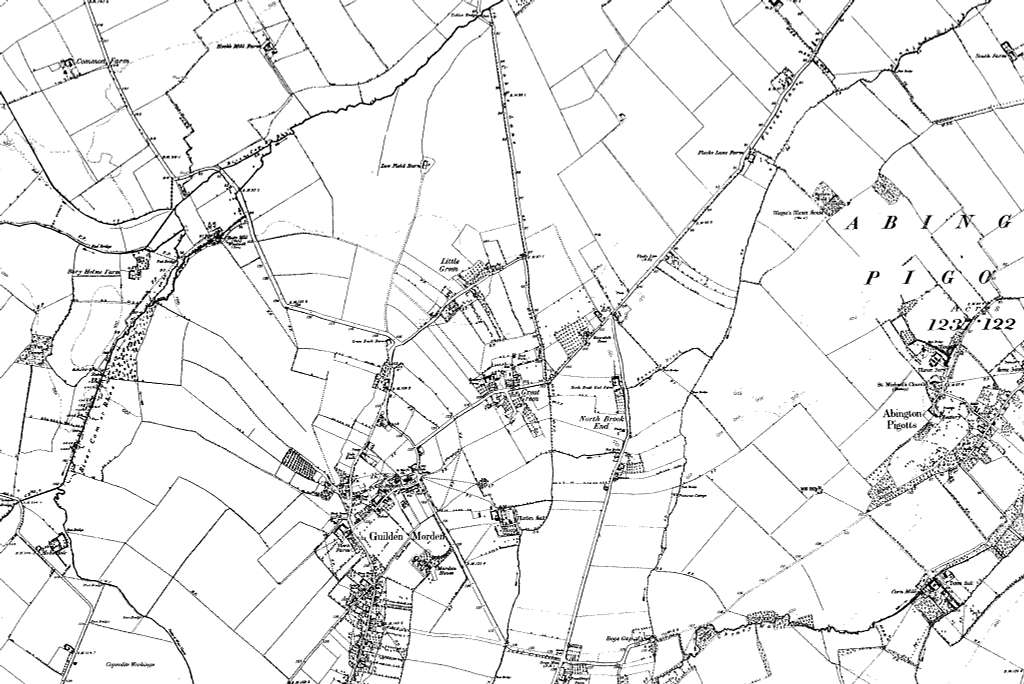 Map of Bedfordshire OS Map name 019-SW, Ordnance Survey, 1885-1896 ...