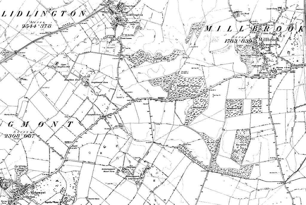 Map Of Bedfordshire Os Map Name 021 Sw Ordnance Survey 1885 1896 395f8c 1024 