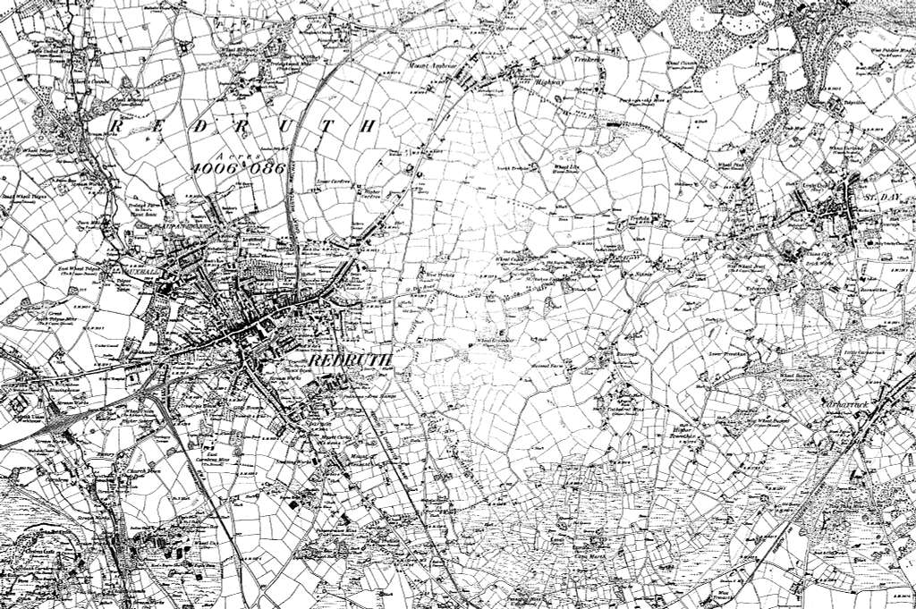 Map of Cornwall OS Map name 063-NE, Ordnance Survey, 1868-1896 - PICRYL ...