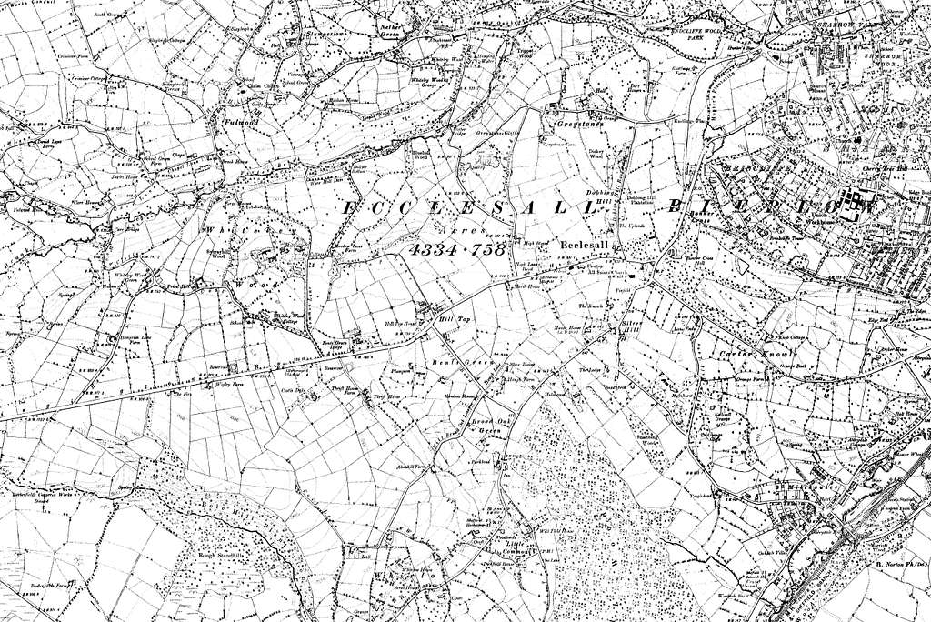 Map of Derbyshire OS Map name 011-NE, Ordnance Survey, 1882-1896 ...