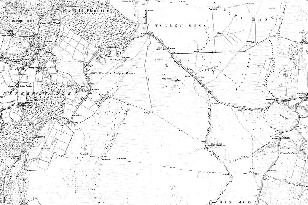 Map of Derbyshire OS Map name 017-NW, Ordnance Survey, 1882-1896 ...