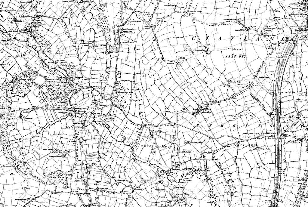 Map of Derbyshire OS Map name 030-SW, Ordnance Survey, 1882-1896 ...