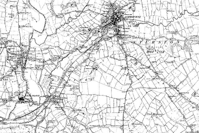 Map of Derbyshire OS Map name 043-NW, Ordnance Survey, 1882-1896 ...