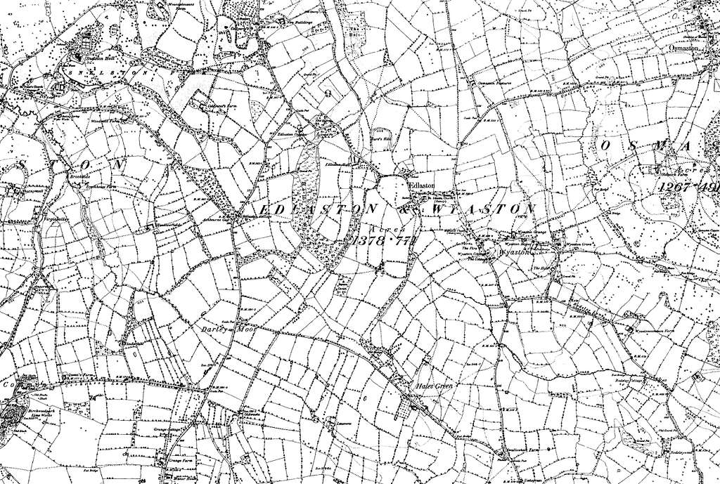 Map of Derbyshire OS Map name 043-SW, Ordnance Survey, 1882-1896 ...