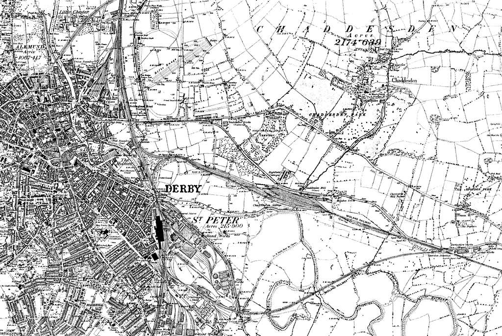 Map of Derbyshire OS Map name 050-SW, Ordnance Survey, 1882-1896 ...