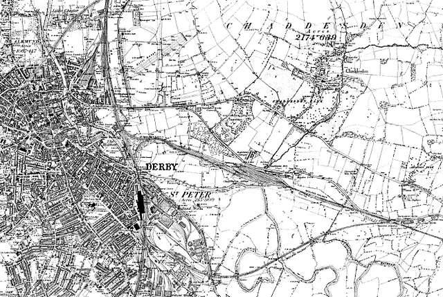 Map of Derbyshire OS Map name 050-SW, Ordnance Survey, 1882-1896 ...