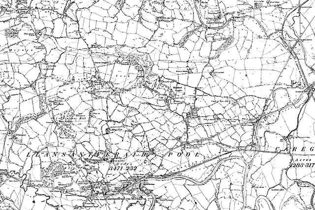 Map of Montgomeryshire OS Map name 010-NE, Ordnance Survey, 1885-1896 ...