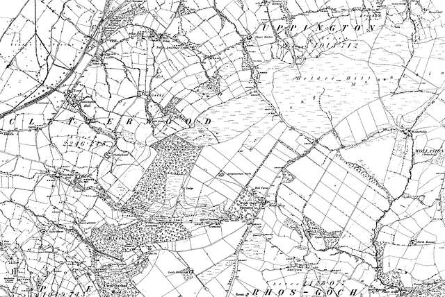 Map of Montgomeryshire OS Map name 024-NW, Ordnance Survey, 1885-1896 ...