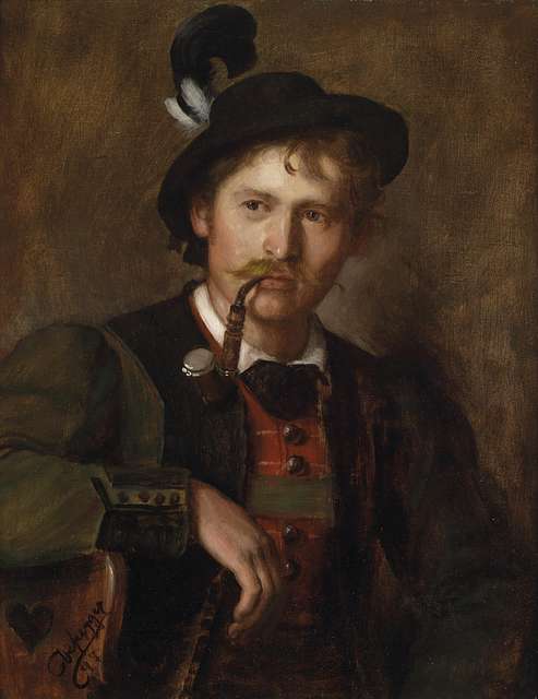 Oeuvres d'art... Artistes, peintures et dessins sur la pipe - Page 50 Franz-von-defregger-portrait-eines-jungen-tirolers-1897-b8615f-640