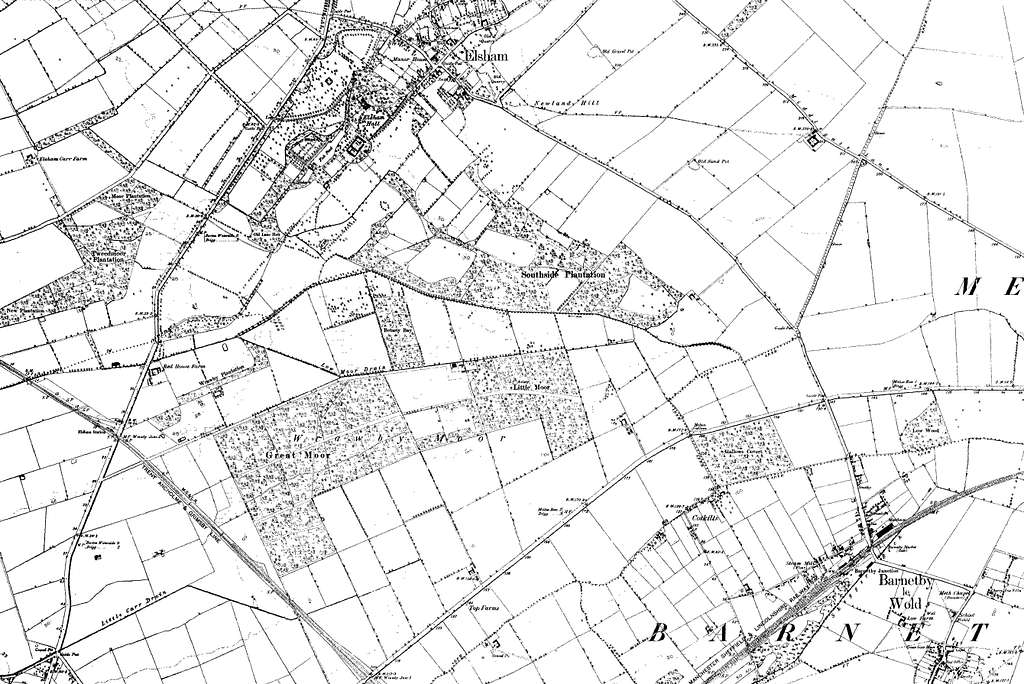 Map of Lincolnshire OS Map name 020-NW, Ordnance Survey, 1886-1897 ...