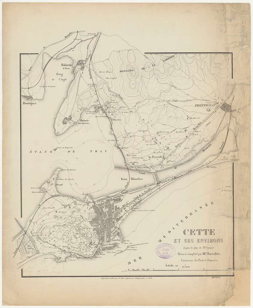 Cette et ses environs - d'après le plan de Mr Conquet - revu et ...