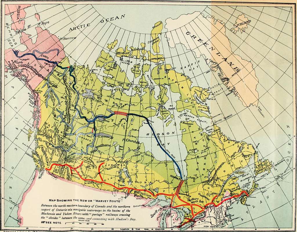 Hudson's Bay railway route via Missanabie and valley of Moose River ...