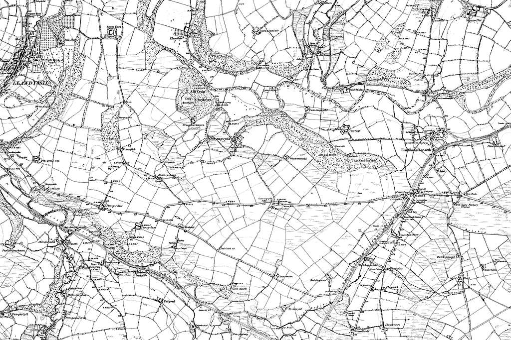 Map of Carmarthenshire OS Map name 014-NE, Ordnance Survey, 1888-1898 ...