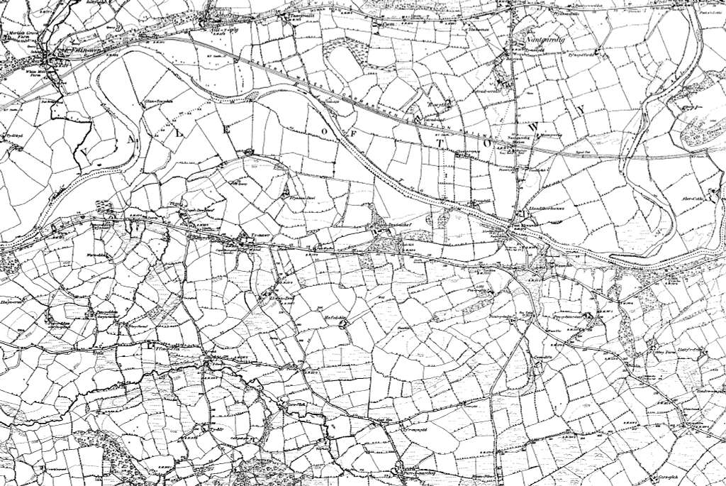 Map of Carmarthenshire OS Map name 040-NW, Ordnance Survey, 1888-1898 ...