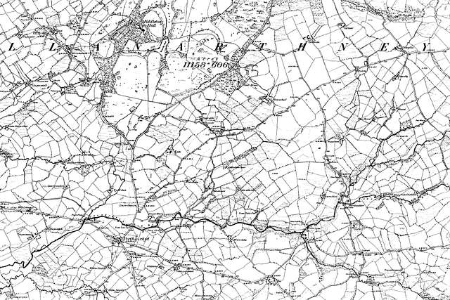 Map of Carmarthenshire OS Map name 040-SE, Ordnance Survey, 1888-1898 ...