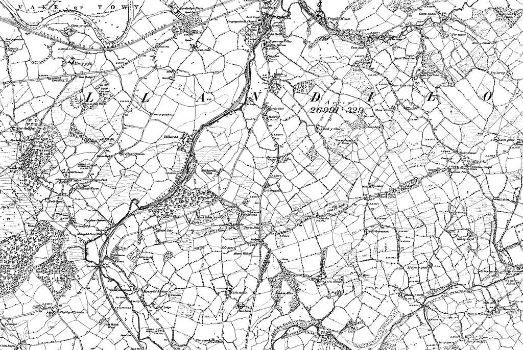 Map of Carmarthenshire OS Map name 041-NE, Ordnance Survey, 1888-1898 ...