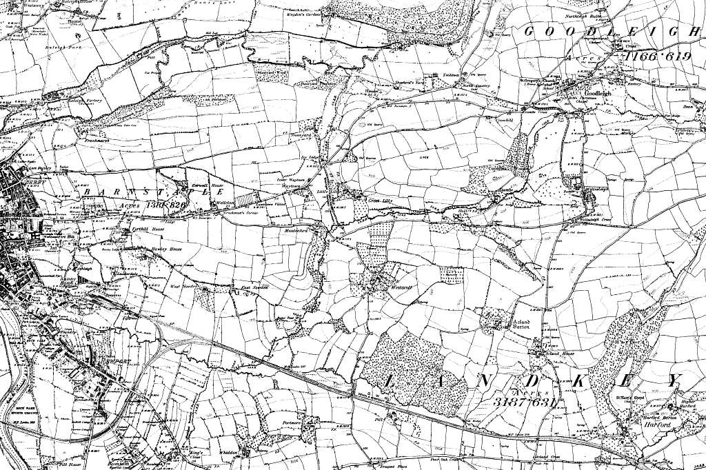 Map of Devon OS Map name 013-NE, Ordnance Survey, 1862-1898 - PICRYL ...