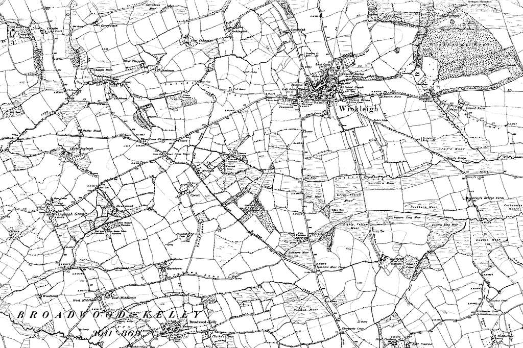 Map of Devon OS Map name 053-NW, Ordnance Survey, 1862-1898 - PICRYL ...