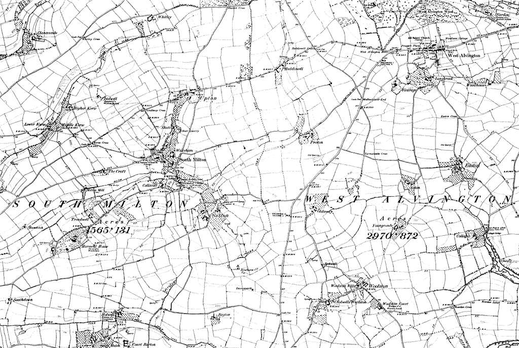 Map of Devon OS Map name 136-NW, Ordnance Survey, 1862-1898 - PICRYL ...