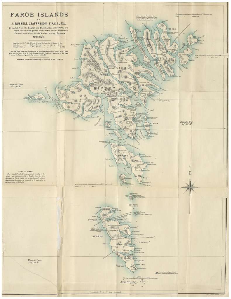 Map of the FARÖE ISLANDS (1894) - PICRYL Public Domain Search