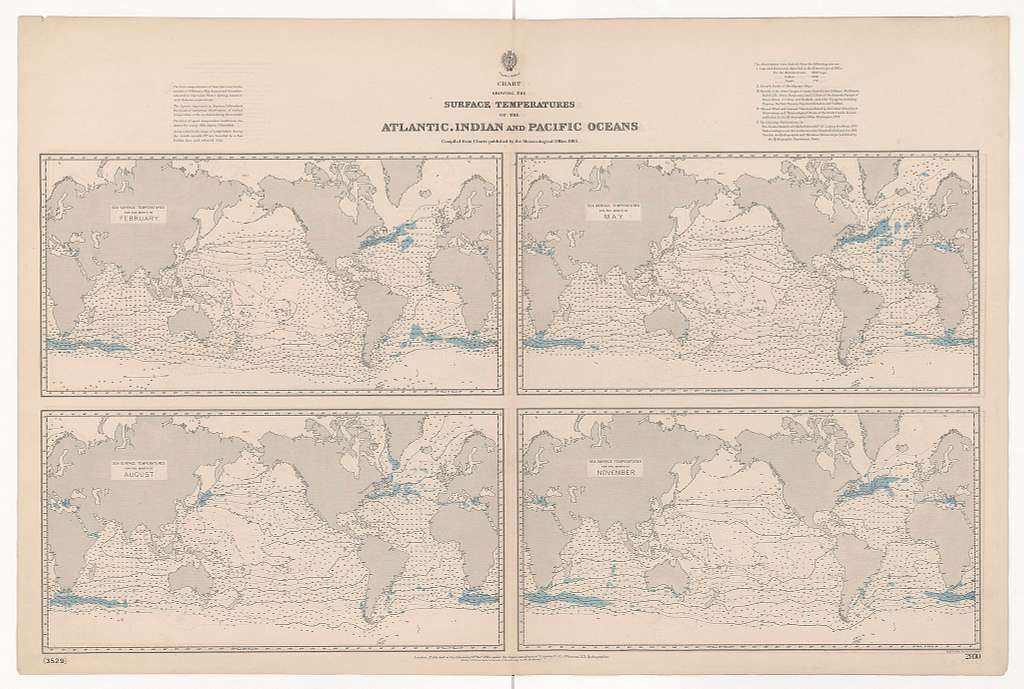 Pilot charts for Atlantic ocean. With current charts - Hydrographic