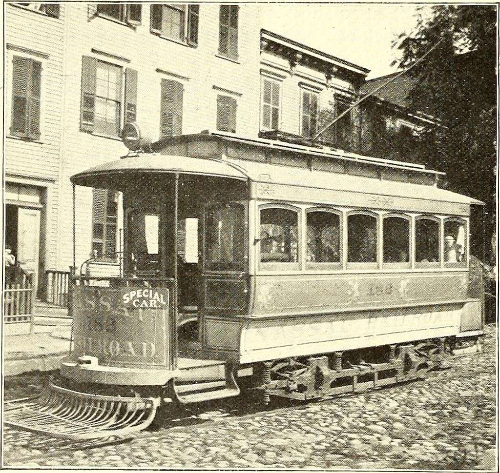 The Street railway journal . DOUBLE JACK USED IN CHANGING WHEELS