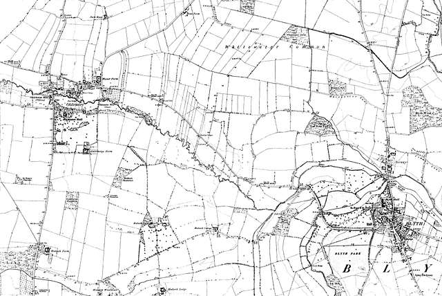 Map of Nottinghamshire OS Map name 005-SE, Ordnance Survey, 1883-1899 ...