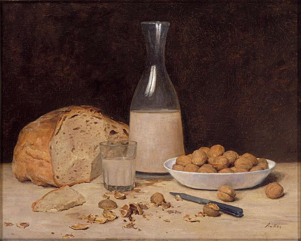 Fruit, Pitcher And Bread, Art Painting by Albert André