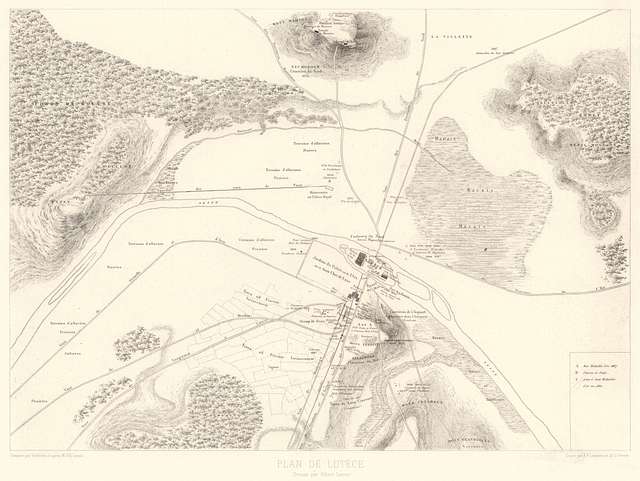 Atlas des anciens plans de Paris - Plan de Lutèce - David Rumsey ...