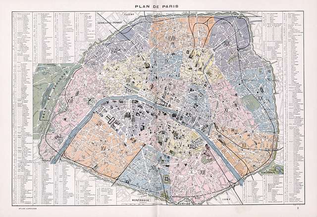 Plan de Paris des Magasins du Bon Marche.: Geographicus Rare