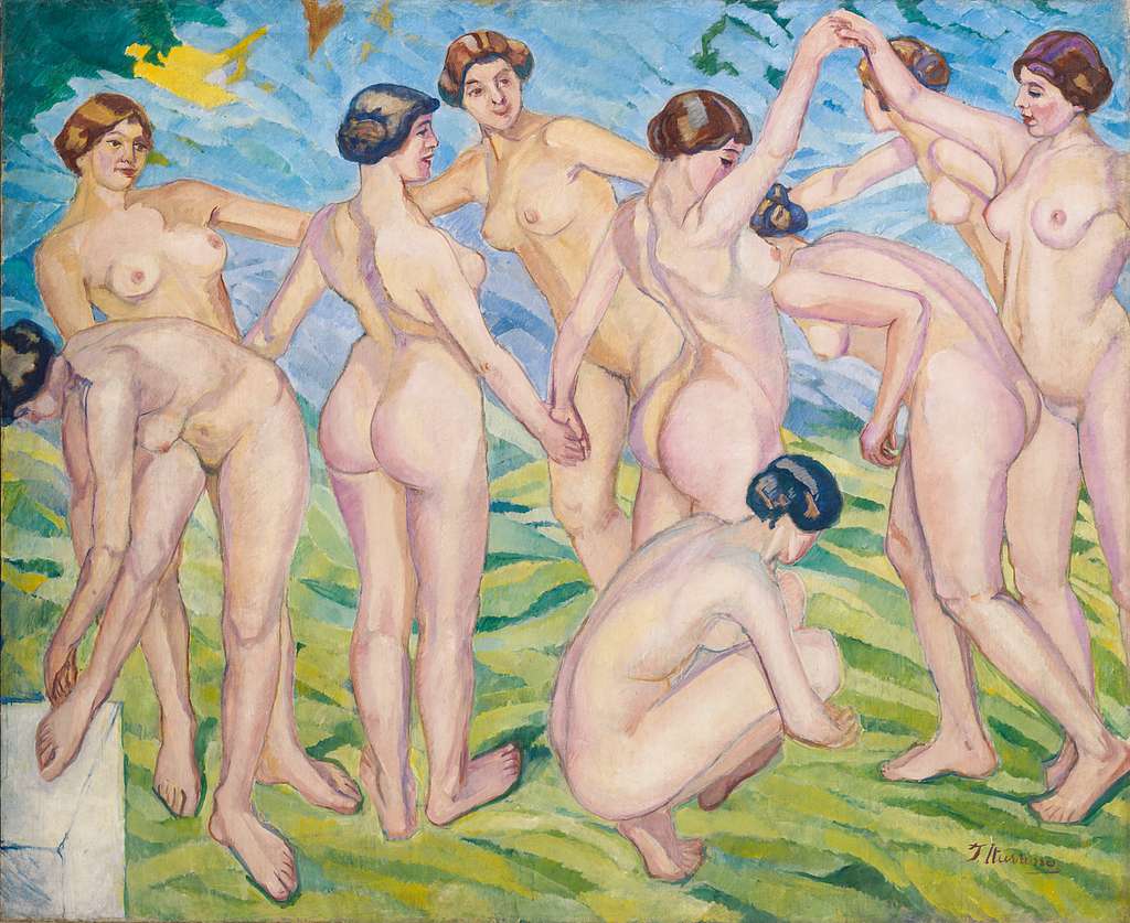 Francisco Iturrino - Nudes (Women Dancing in a Ring) - Google Art Project -  PICRYL - Public Domain Media Search Engine Public Domain Search