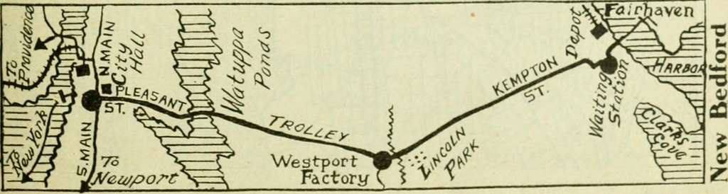 Map Of The Dartmouth And Westport Street Railway, 1900 (14743395326 