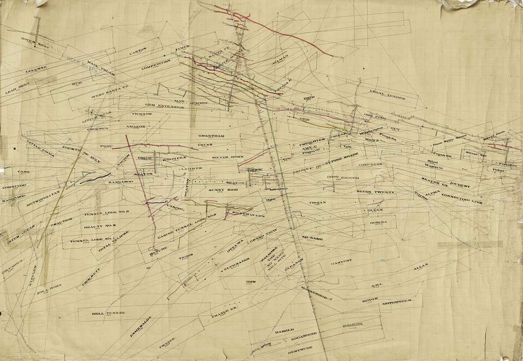 Mining Tunnel Map For Gem Mine, Clear Creek Co - Dpla 