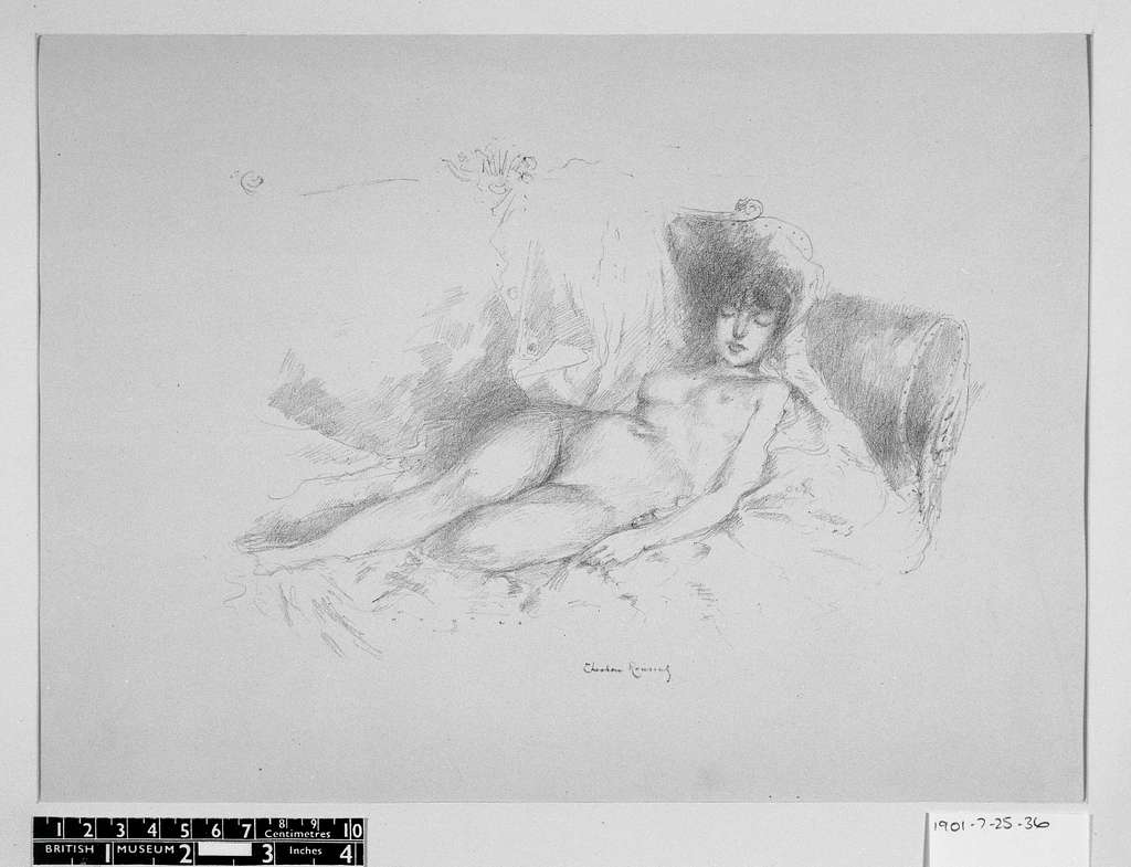 Study from the nude, woman asleep (BM 1901,0725.36 1) - PICRYL - Public  Domain Media Search Engine Public Domain Image