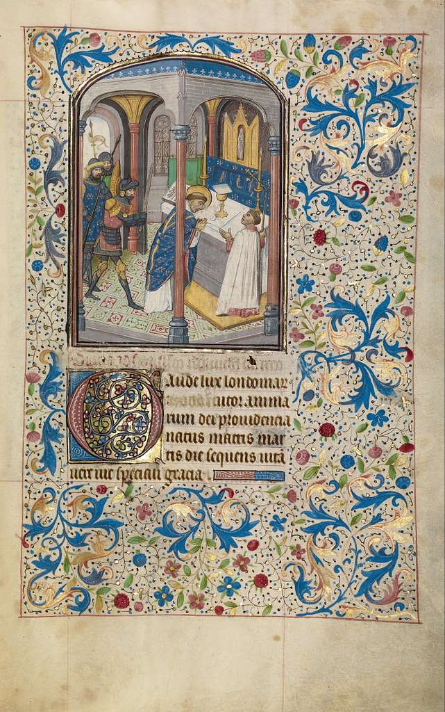 English: British Library blog Miniature of the martyrdom of Thomas