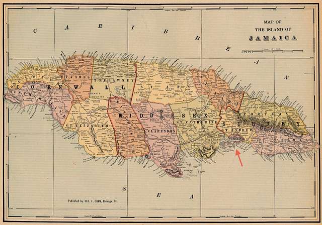 1901 Kingston Jamaica Map Crams Modern Atlas C48fd0 640 