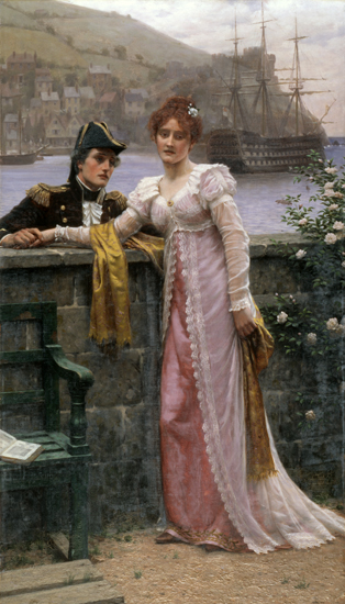 Edmund Blair Leighton - Adieu - Drawing. Public domain image