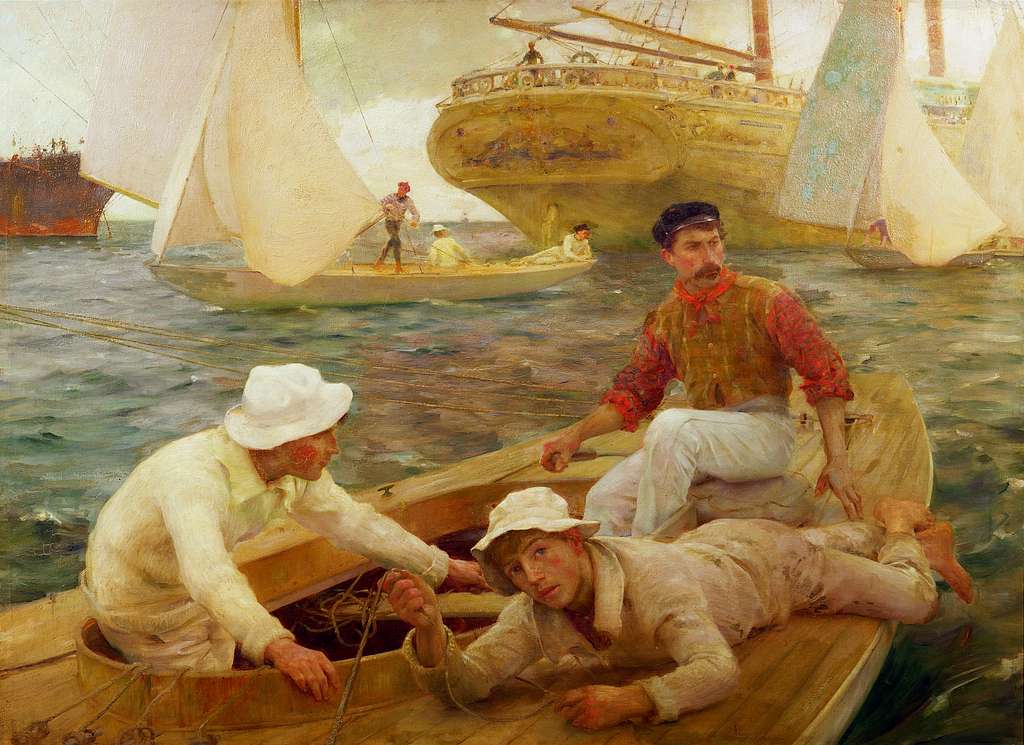 Return from Fishing Tapestry by Henry Scott Tuke - Fine Art America