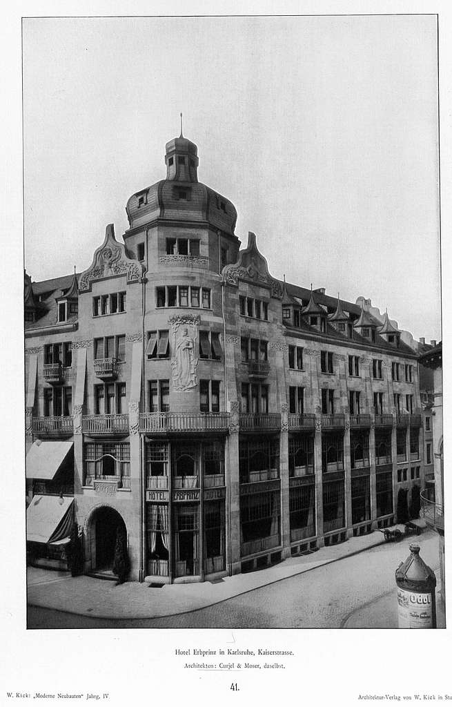 Hotel Erbprinz in Karlsruhe Kaiserstrasse Architekten Curjel & Moser ...