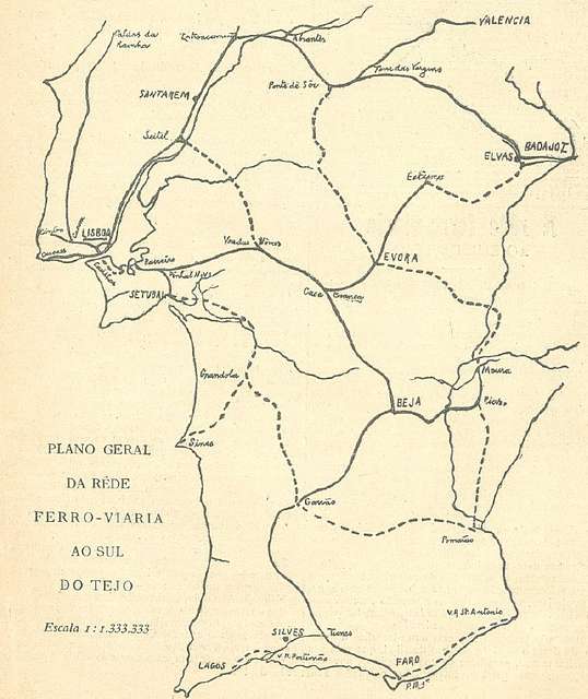Mapa dos caminhos de ferro em Portugal 1895 - PICRYL - Public Domain Media  Search Engine Public Domain Search