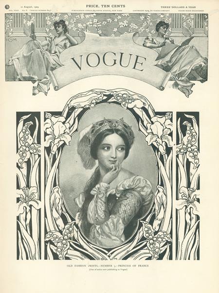 Vogue Magazine 11 Aug 1904 - A magazine cover with a woman in a