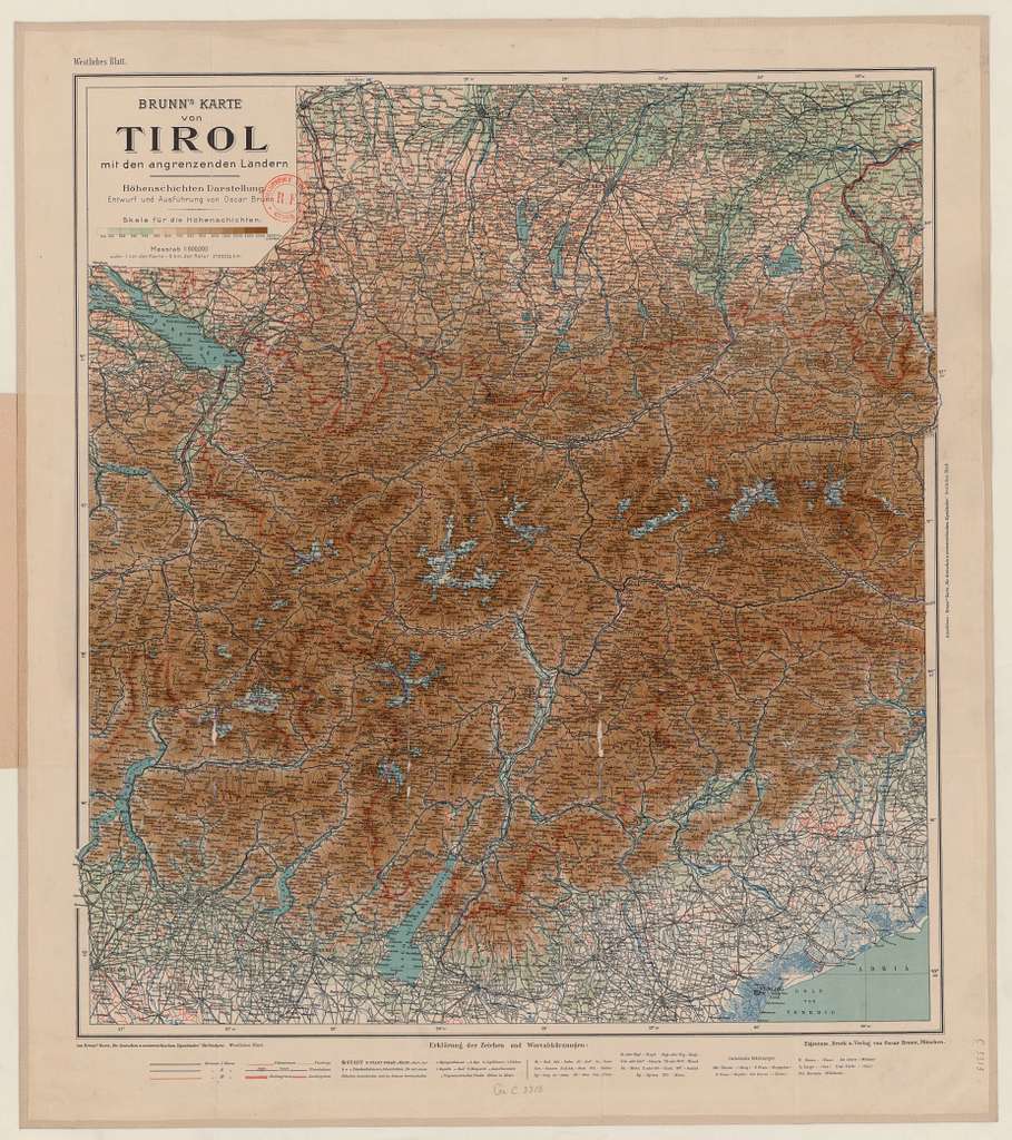 Brunn's Karte Der Deutschen U. Oesterreichischen Alpenländer (die ...