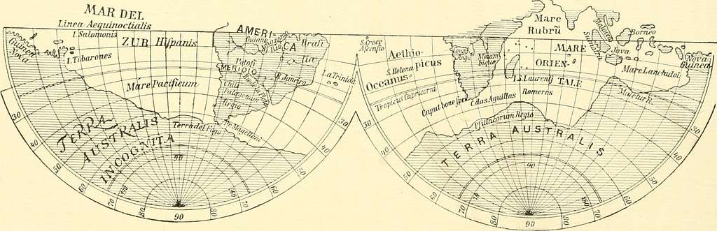 Historic Map - Mappemonde ou Description Du Globe Terrestre dressee sur les  memoires les plus nouveaux, et assujettie aux observations astronomiques