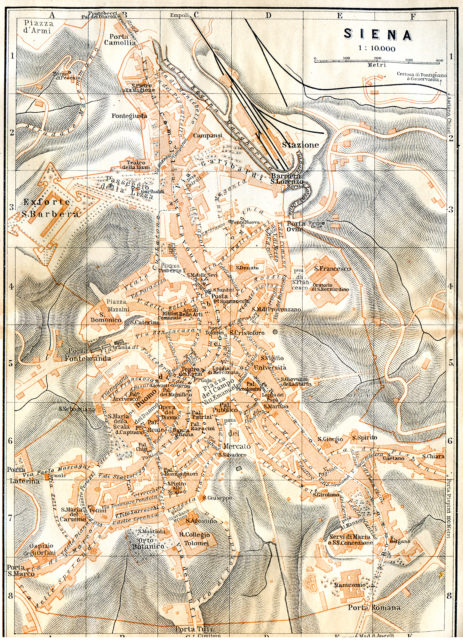 Siena map - Free map of Italy - PICRYL Public Domain Search