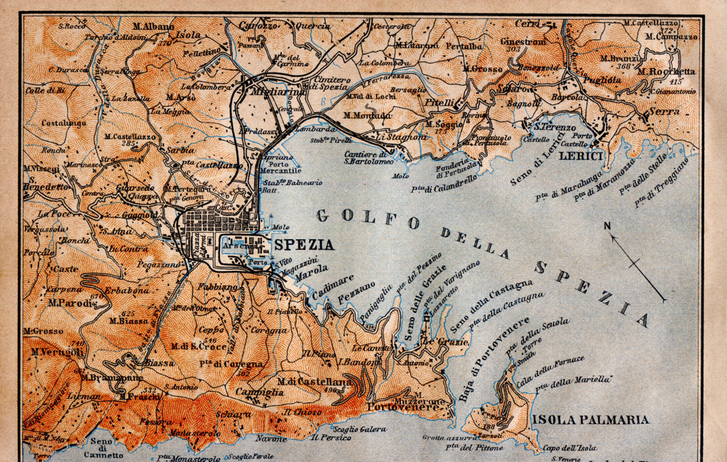 Spezia and surroundings - Free map of Italy - PICRYL Public Domain Search