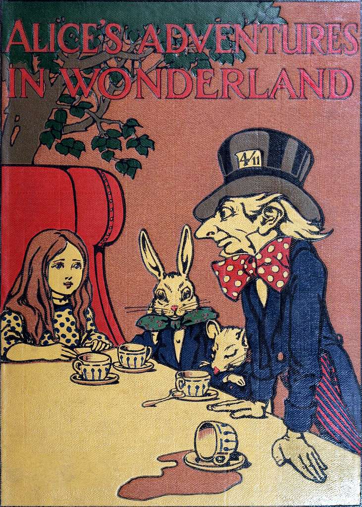 Poster depicting The Mad Hatters Tea Party from Alice In Wonderland